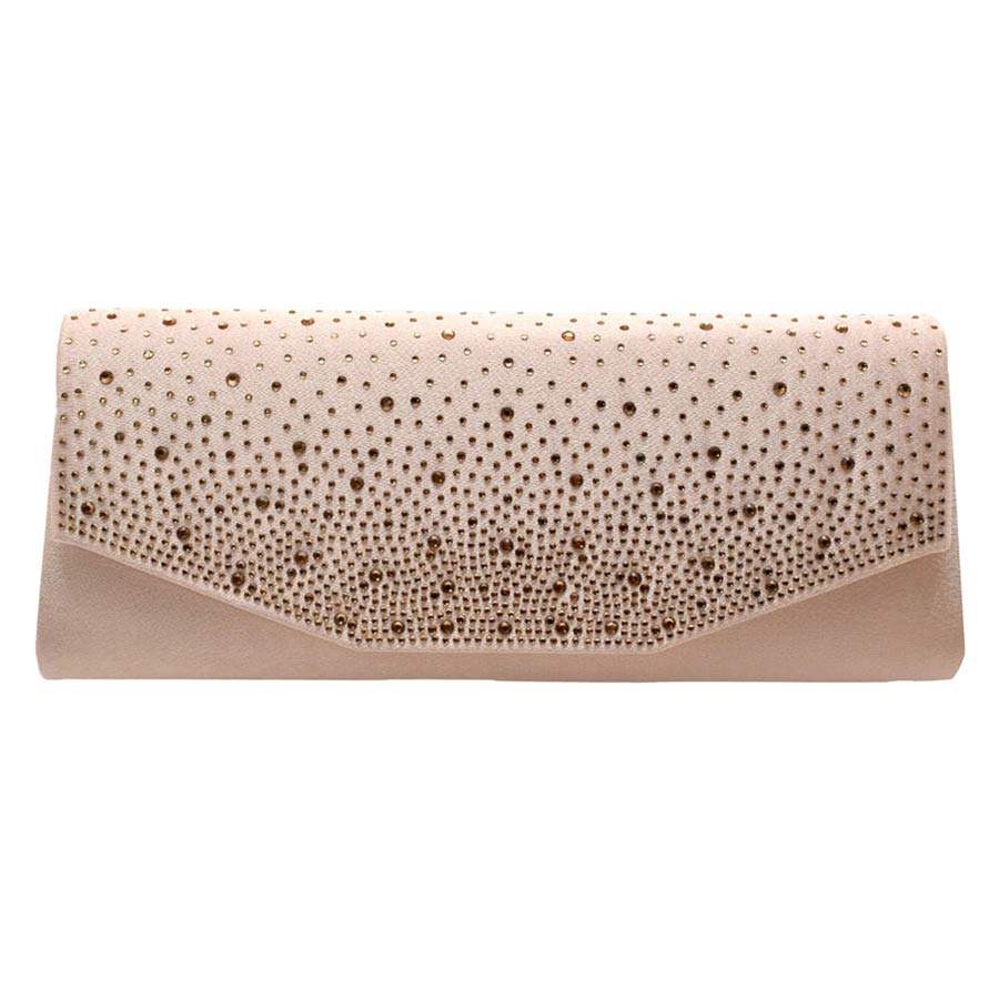 Bling Solid Rectangle Evening Clutch Crossbody Bag - Madeline Love - Flyclothing LLC