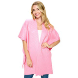 Bling Solid Ruana Poncho - Madeline Love - Flyclothing LLC