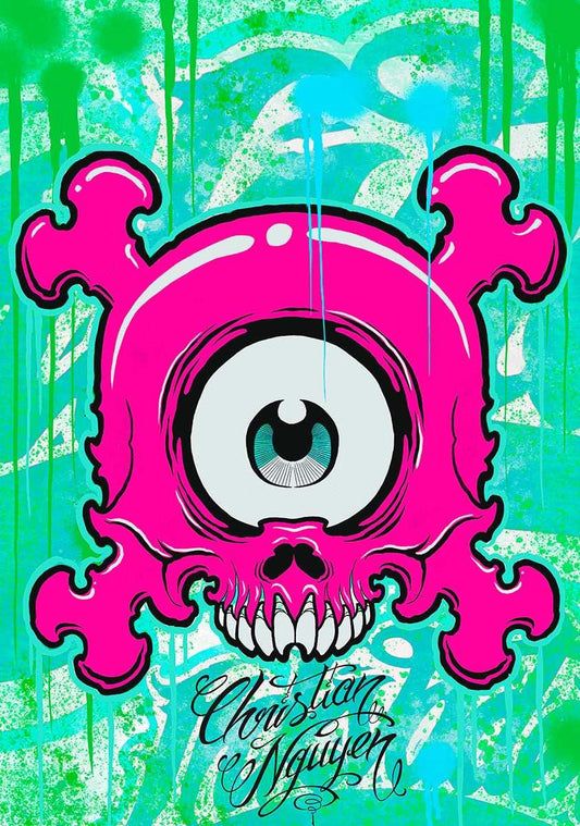 Black Market Art Company Pink & Bones Print - Black Market Art Company - Flyclothing LLC