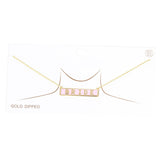 Bride Gold Dipped Enamel Rectangle Message Pendant Necklace - Madeline Love - Flyclothing LLC