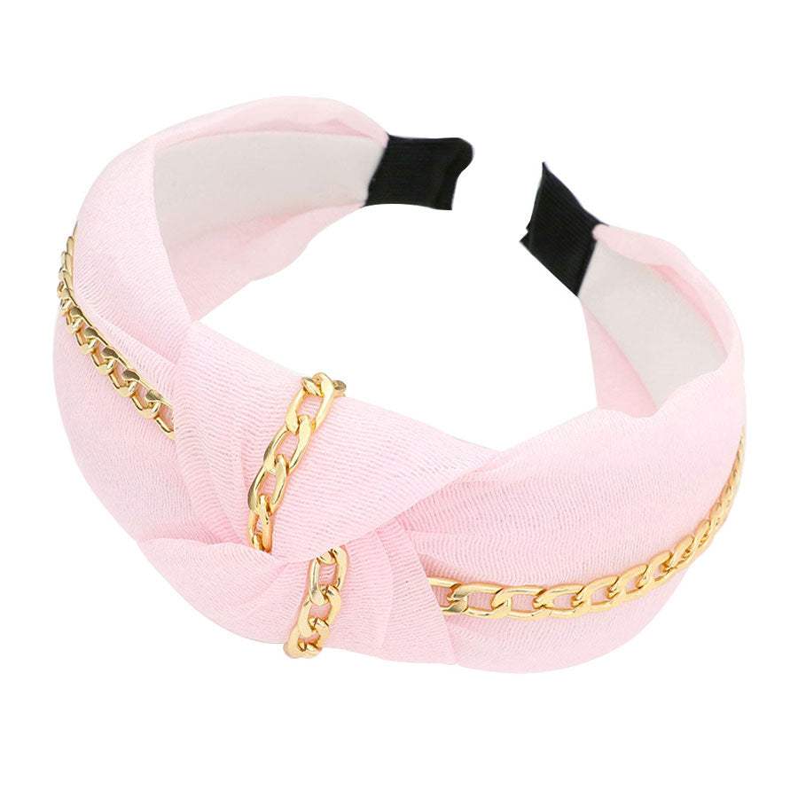 Chain Trim Knot Headband - Madeline Love - Flyclothing LLC