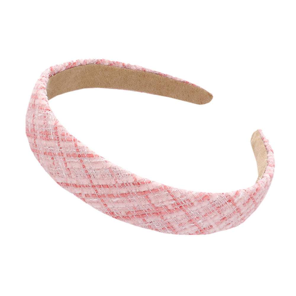Check Patterned Tweed Headband - Madeline Love - Flyclothing LLC