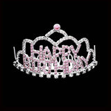 Crystal Rhinestone Happy Birthday Mini Party Tiara - Madeline Love - Flyclothing LLC