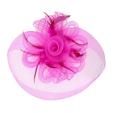 Feather Mesh Flower Fascinator Headband - Madeline Love - Flyclothing LLC