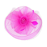 Feather Mesh Flower Fascinator Headband - Madeline Love - Flyclothing LLC