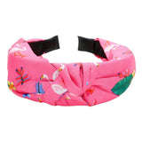 Flamingo Tropical Leaf Printed Burnout Knot Headband - Madeline Love - Flyclothing LLC