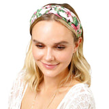 Flower Patterned Twisted Headband - Madeline Love - Flyclothing LLC