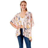 Flower Printed Cover Up Kimono Poncho - Madeline Love - Flyclothing LLC