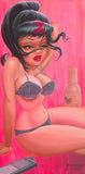 Black Market Art Company Pink Girl Print