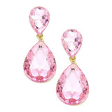 Glass Crystal Teardrop Evening Earrings - Madeline Love - Flyclothing LLC