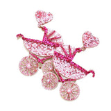 Glittered Heart Stroller Dangle Earrings - Madeline Love - Flyclothing LLC