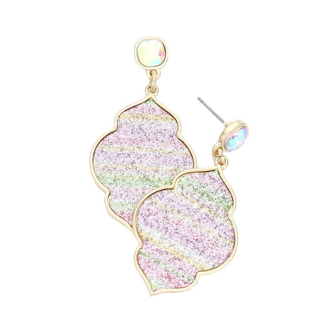 Glittered Petal Dangle Earring - Madeline Love - Flyclothing LLC