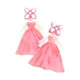 Glittered Wedding Dress Dangle Earrings - Madeline Love - Flyclothing LLC