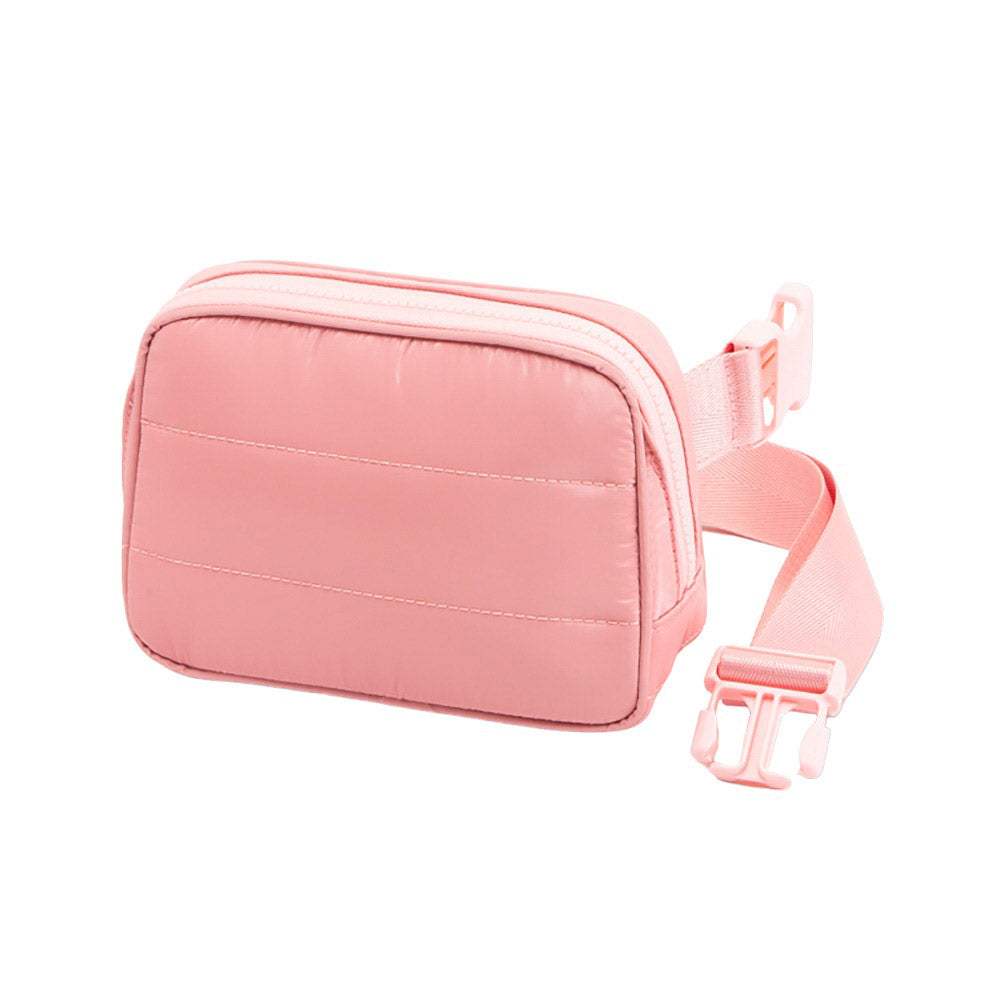 Glossy Puffer Rectangle Sling Bag Fanny Bag Belt Bag - Madeline Love - Flyclothing LLC