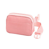 Glossy Puffer Rectangle Sling Bag Fanny Bag Belt Bag - Madeline Love - Flyclothing LLC