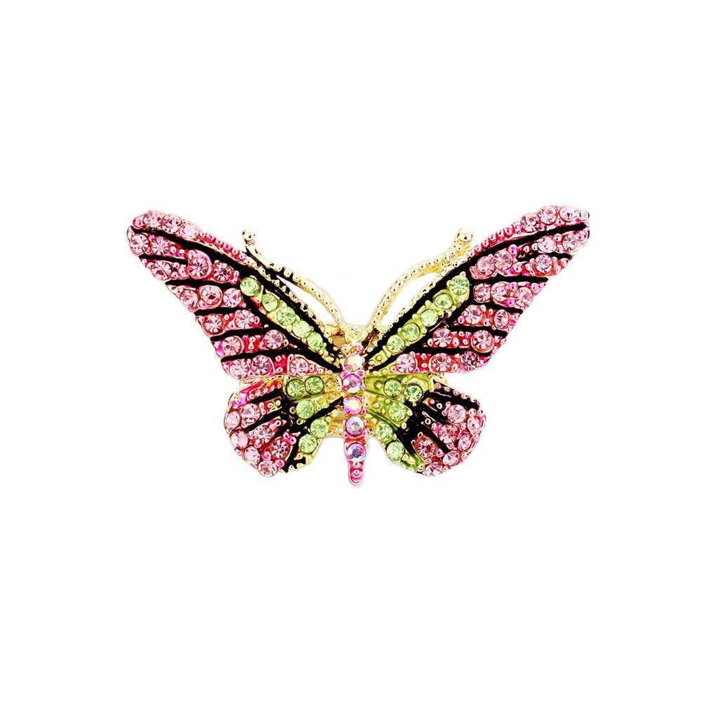 Crystal Pave Butterfly Stretch Ring - Madeline Love - Flyclothing LLC