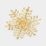 Crystal Pave Snowflake Pin Brooch Pendant - Madeline Love - Flyclothing LLC