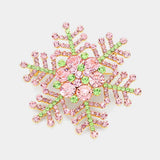 Crystal Pave Snowflake Pin Brooch Pendant - Madeline Love - Flyclothing LLC