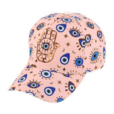 Hamsa Hand Pointed Evil Eye Pattern Printed Baseball Cap - Madeline Love - Flyclothing LLC