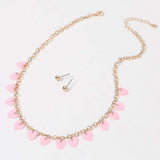 Heart Sequin Station Jewelry Set - Madeline Love - Flyclothing LLC