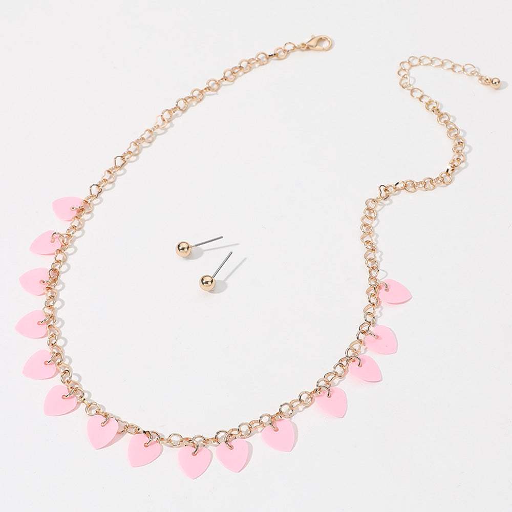 Heart Sequin Station Jewelry Set - Madeline Love - Flyclothing LLC
