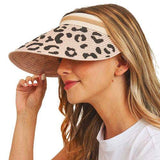 Leopard Patterned Visor Hat - Madeline Love - Flyclothing LLC