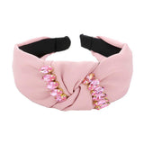 Marquise Stone Embellished Knot Burnout Headband - Madeline Love - Flyclothing LLC