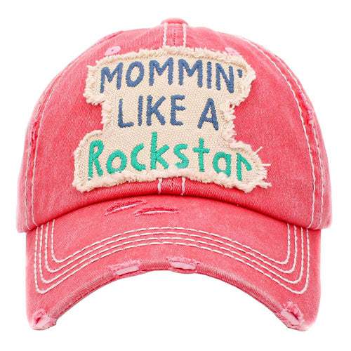 Mommin Like A Rockstar Message Vintage Baseball Cap - Madeline Love - Flyclothing LLC