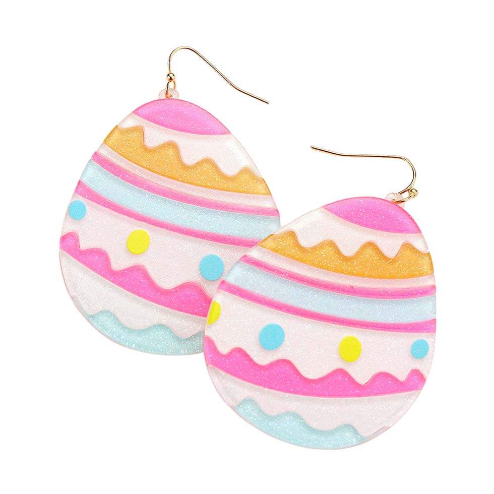 Easter Egg Resin Dangle Earrings - Madeline Love - Flyclothing LLC