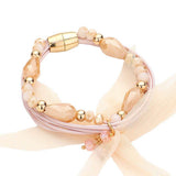 Multi Strand Cord Beaded Mesh Magnetic Bracelet - Madeline Love - Flyclothing LLC