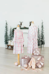 Pink Plaid 3/4 Sleeve Pocket Twirl Dress - Mila & Rose ® - Flyclothing LLC