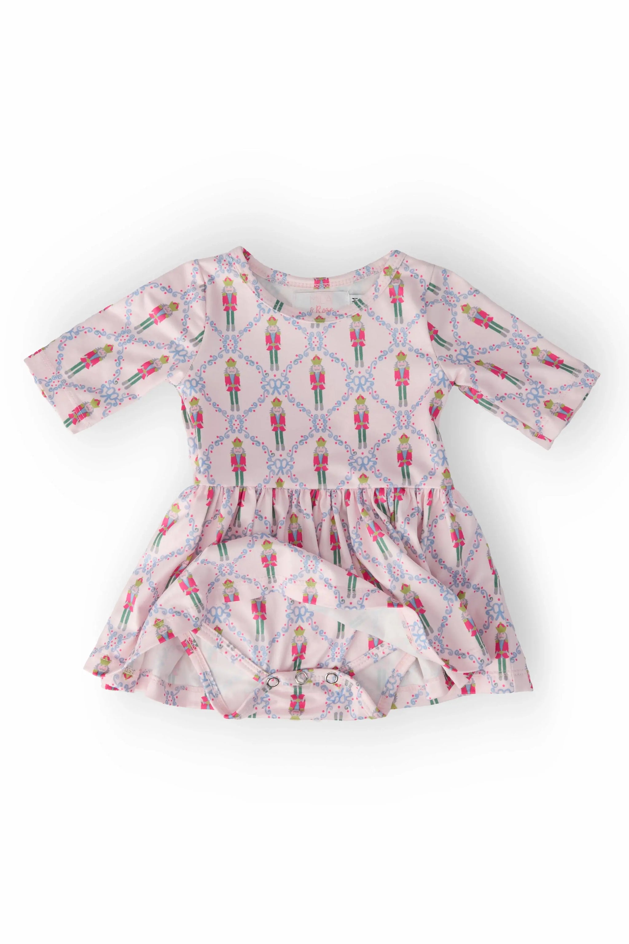 Pink Nutcracker 3/4 Sleeve Twirl Bodysuit - Mila & Rose ® - Flyclothing LLC