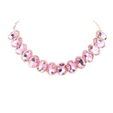 Oval Stone Evening Necklace - Madeline Love - Flyclothing LLC