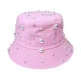 Pearl Embellished Bucket Hat - Madeline Love - Flyclothing LLC