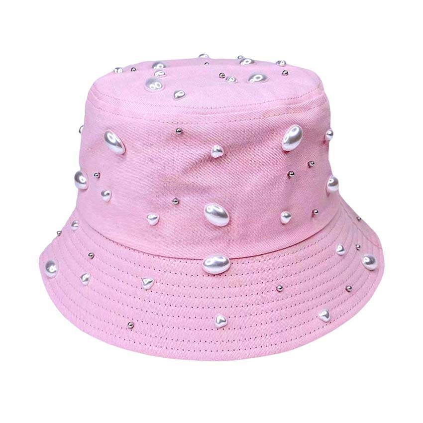 Pearl Embellished Bucket Hat - Madeline Love - Flyclothing LLC