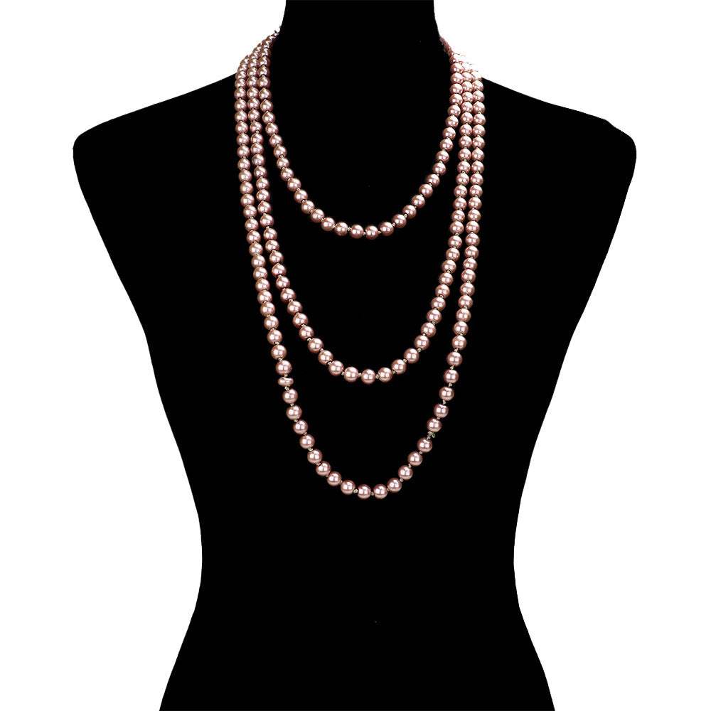 Pearl Long Necklace - Madeline Love - Flyclothing LLC