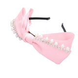 Pearl Stone Embellished Bow Headband - Madeline Love - Flyclothing LLC