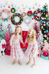 Pink Plaid 3/4 Sleeve Pocket Twirl Dress - Mila & Rose ® - Flyclothing LLC