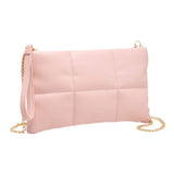 Quilted Solid Faux Leather Crossbody Bag - Madeline Love - Flyclothing LLC