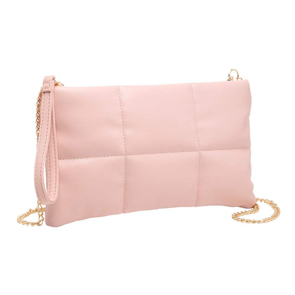Quilted Solid Faux Leather Crossbody Bag - Madeline Love - Flyclothing LLC
