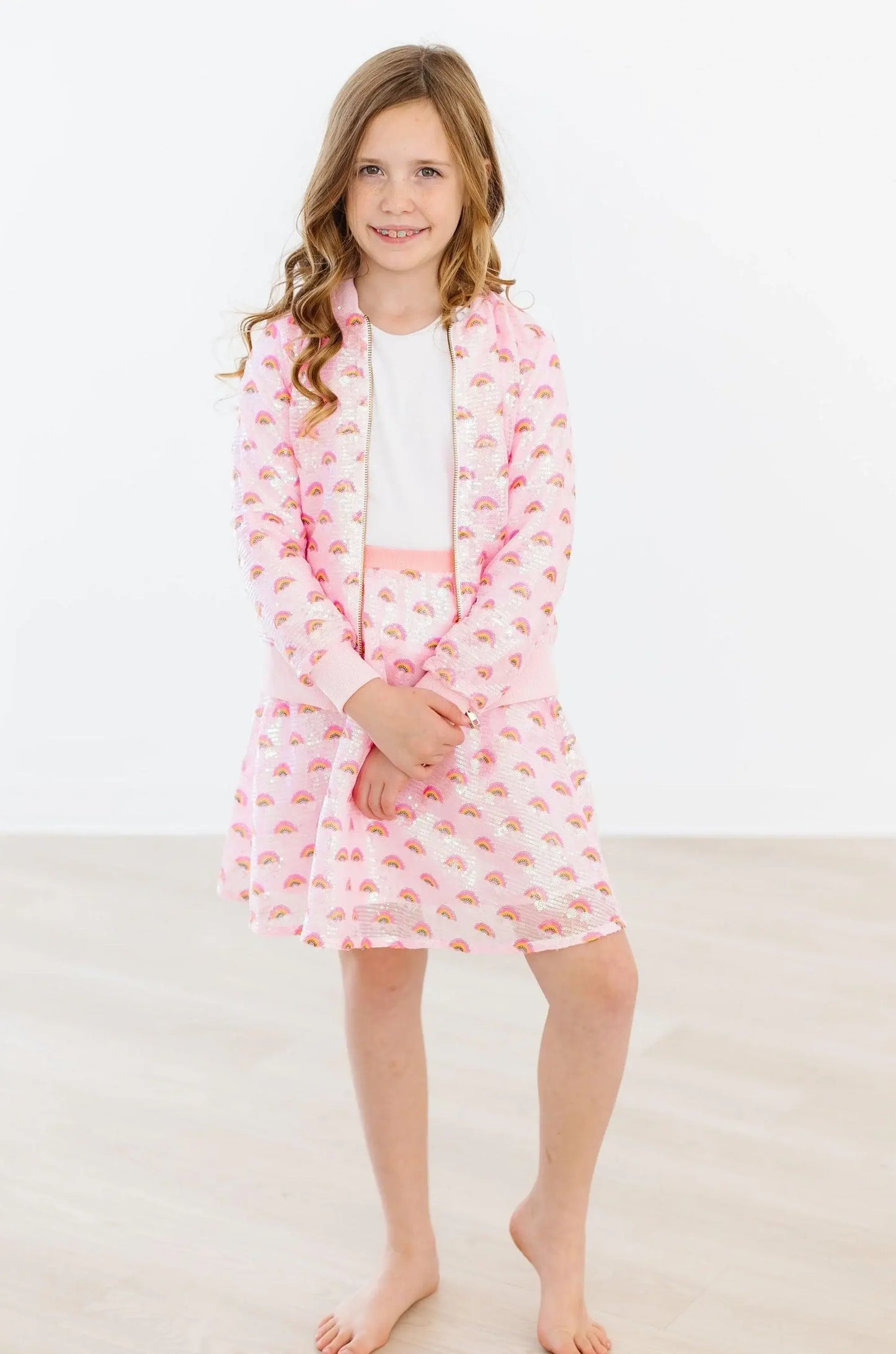 Pink Rainbow Sequin Jacket - Mila & Rose ® - Flyclothing LLC