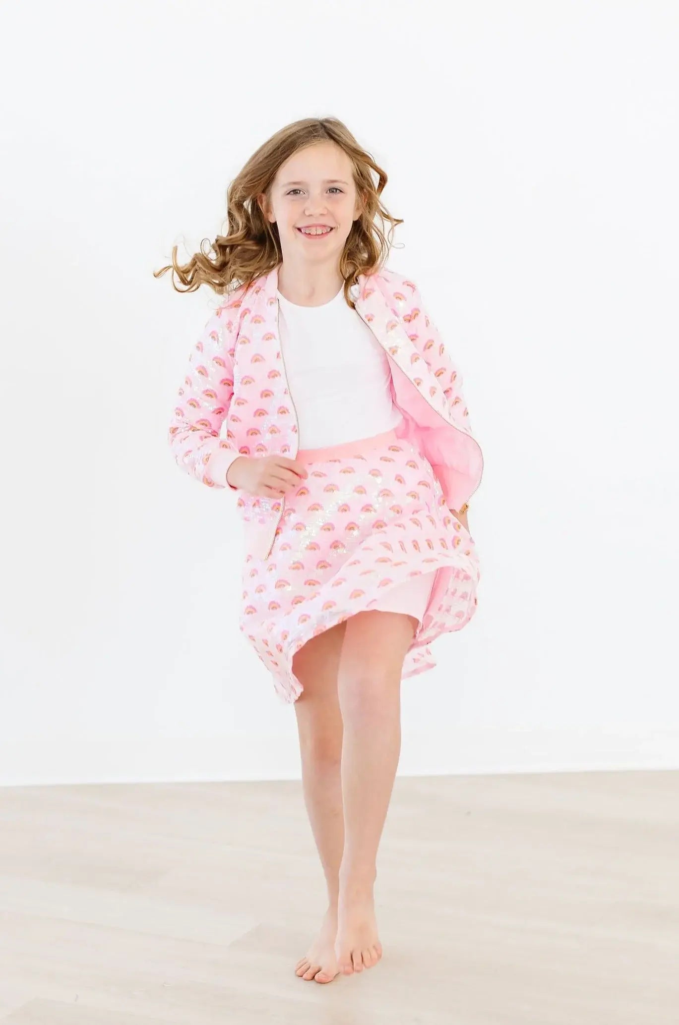 Pink Rainbow Sequin Jacket - Mila & Rose ® - Flyclothing LLC