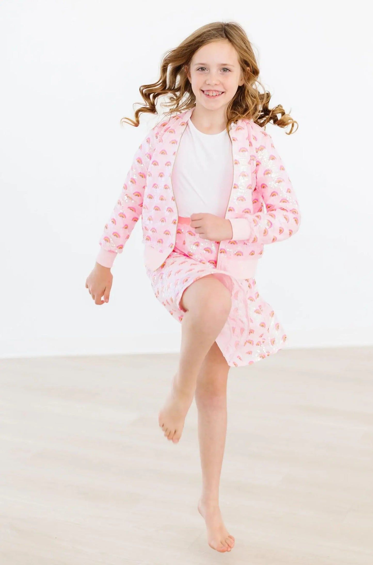 Pink Rainbow Sequin Jacket - Mila & Rose ® - Flyclothing LLC