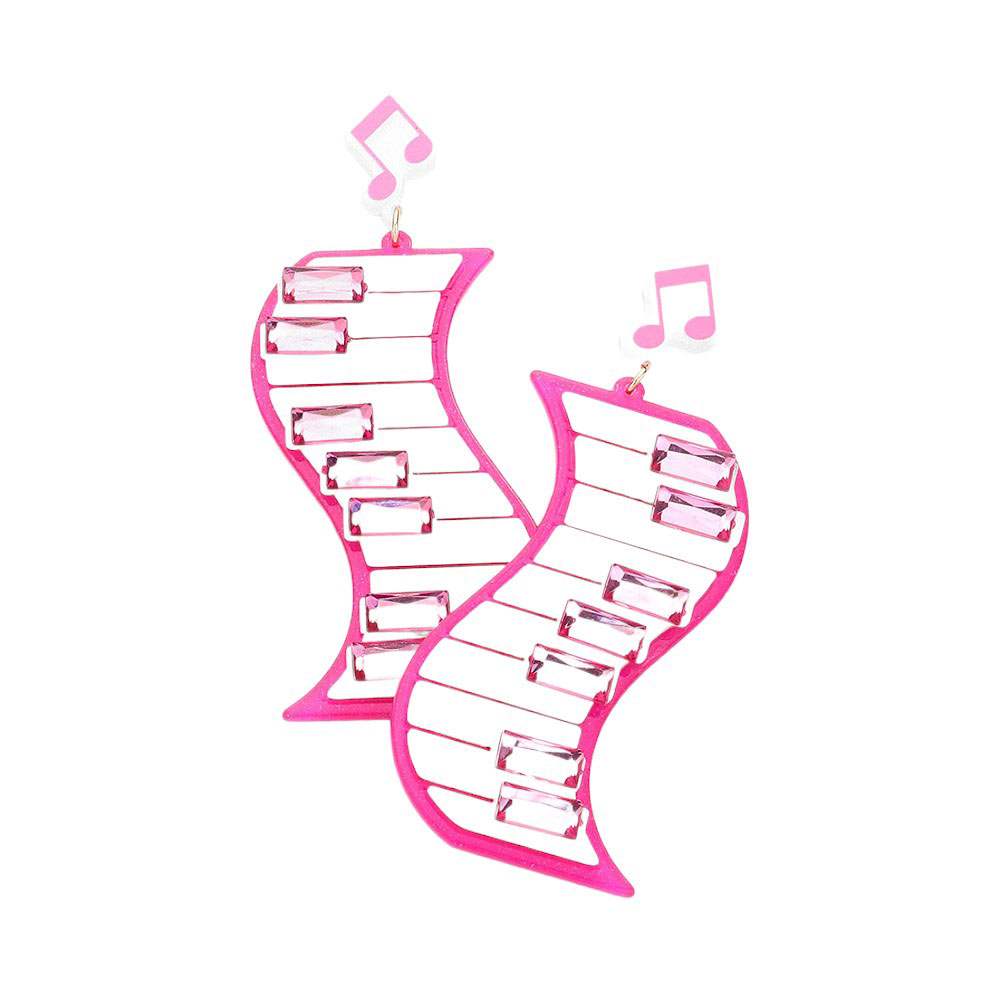Resin Keyboard Music Dangle Earrings - Madeline Love - Flyclothing LLC