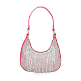 Rhinestone Fringe Evening Shoulder Crossbody Bag - Madeline Love - Flyclothing LLC