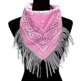 Rhinestone Like Fringe Cowgirl Bandana Scarf - Madeline Love - Flyclothing LLC