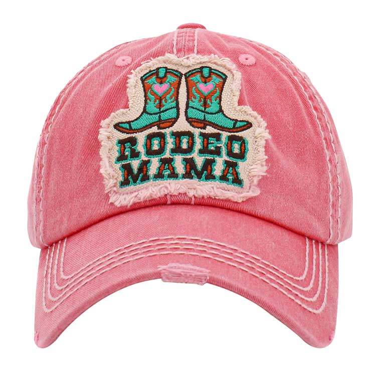 Rodeo Mama Message Western Boots Vintage Baseball Cap - Madeline Love - Flyclothing LLC