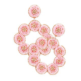 Sequin Flower Cluster Dangle Earrings - Madeline Love - Flyclothing LLC