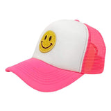 Smile Patch Mesh Back Baseball Cap - Madeline Love - Flyclothing LLC