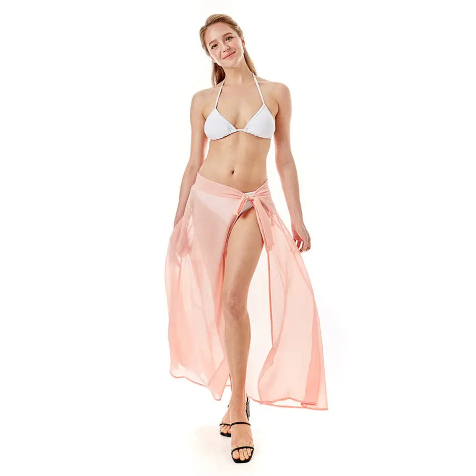Solid Beach Wrap Skirt - Madeline Love - Flyclothing LLC